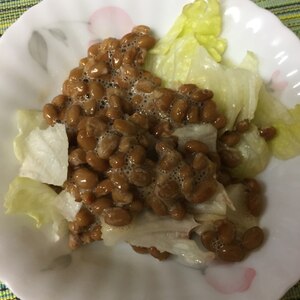 レタスの納豆和え